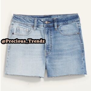 Old Navy High-Waisted O.G. Straight Two-Tone CutOff Shorts 3” Inseam